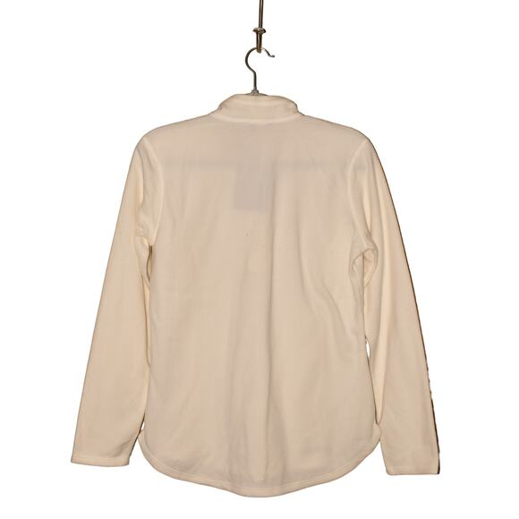 EDDIE BAUER NEW‎ $80 Microfleece 1/2 Zip Pullover Ivory Medium - Picture 2 of 3